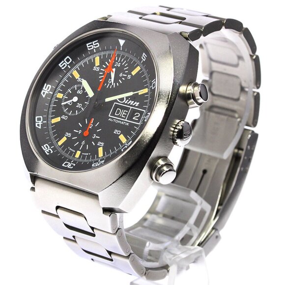 Share Sinn space chrono 142 Chronograph black Dial Automatic Men's Watch_756647 - Picture 2 of 6